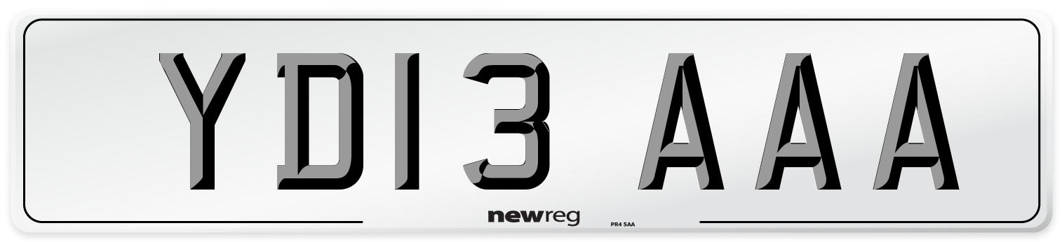 YD13 AAA Number Plate from New Reg